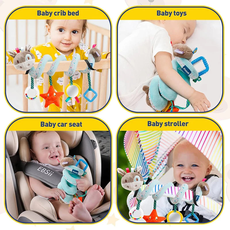 Car Seat Toys Newborn Toys Stroller Toy Baby Toys Carseat Toy for Infants for Carseat Stroller Crib with Music Rattles Teether