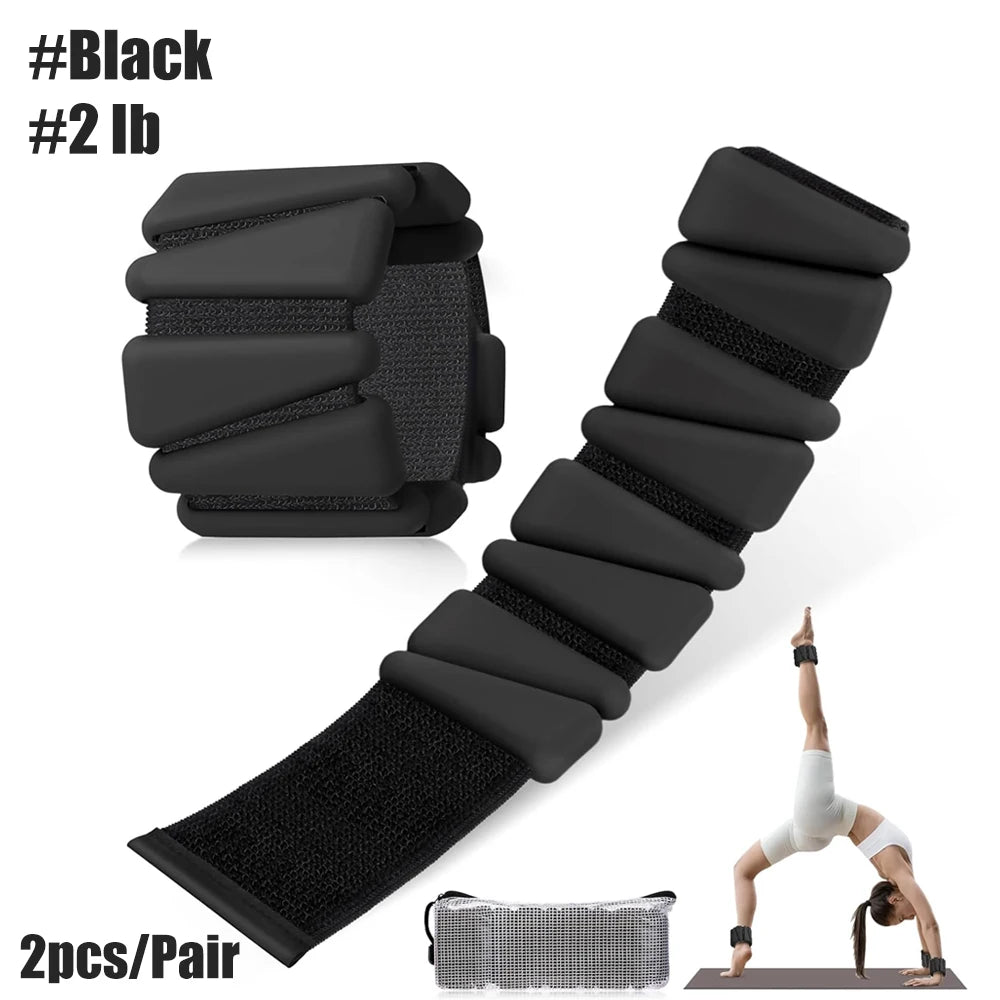 1Pair Ankle Weights for Women,2 lbs/4 lbs Adjustable Wrist Arm Weights for Women & Men Yoga Training Walking Jogging Aerobics