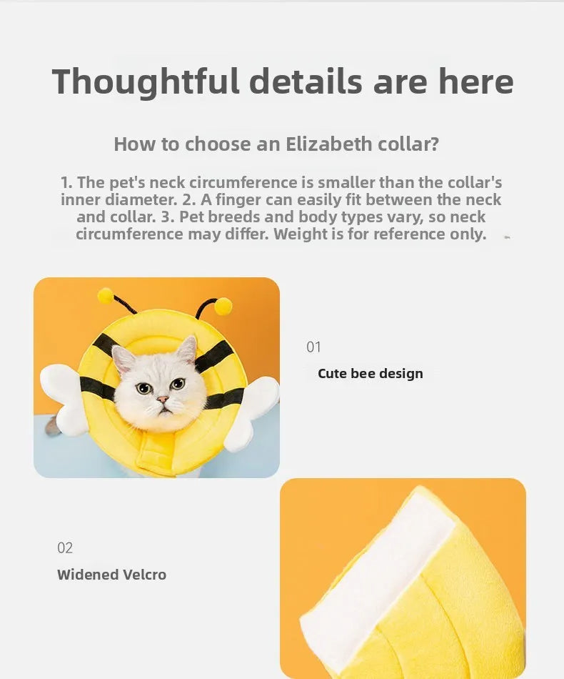 Pet Elizabethan Collar  Spay Neck Bracelet Waterproof Anti-Lick Small Medium Dog Bite Protection Head Cover Hipidog