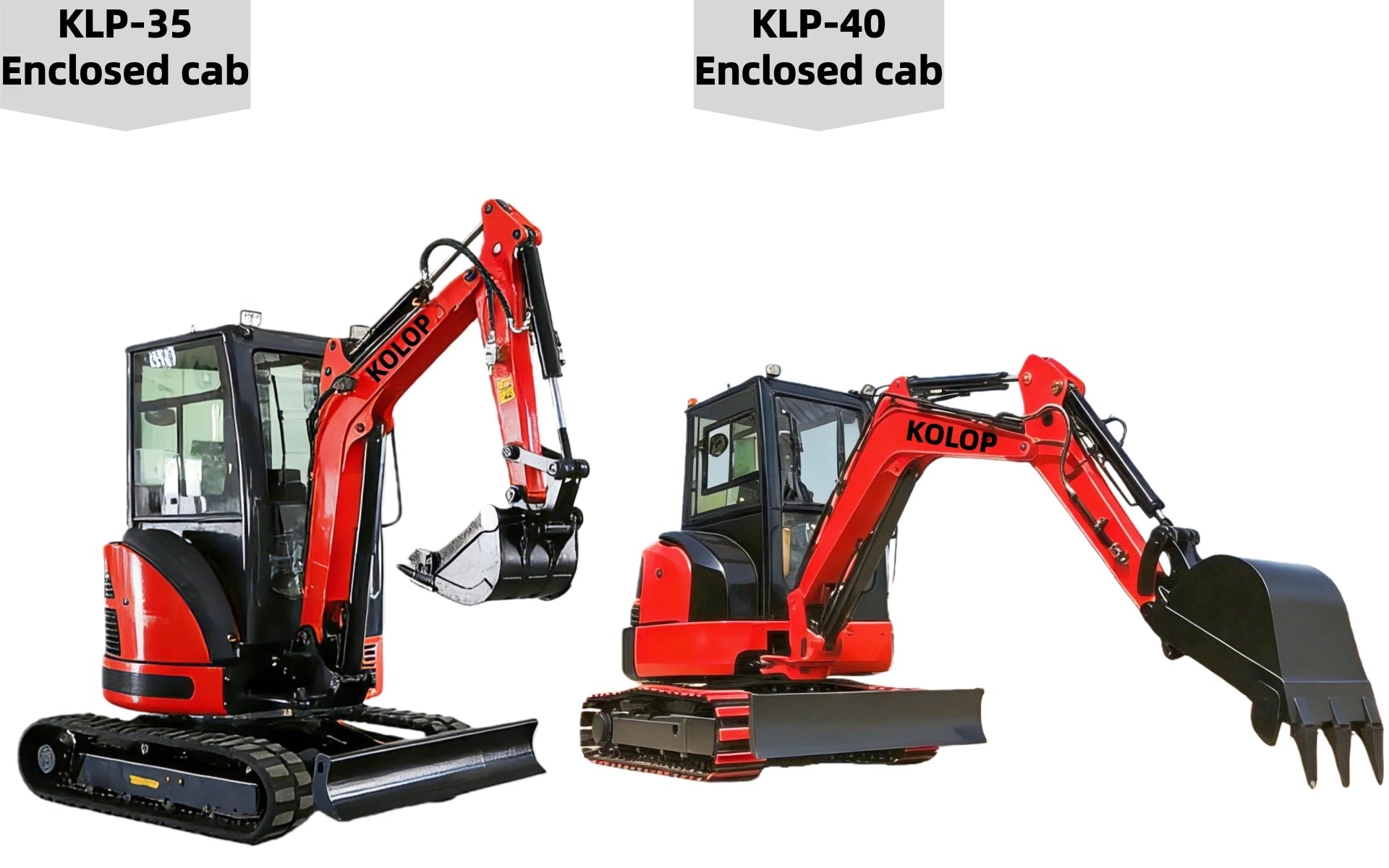 Enclosed Cab 2 Ton Mini Excavator 1 Ton Tracked Mini Digger Customized EURO 5 Kubota Yanmar Diesel Engine Fast Delivery