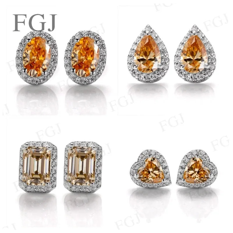 100% Real Moissanite Tennis Necklace for Woman Men Wedding Jewelry With GRA 925 Sterling Silver Plated 18K White Gold Necklace