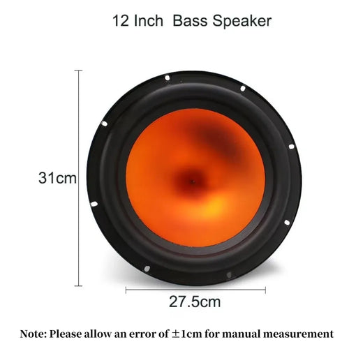 12" Car Subwoofer Speaker High-Quality High-Power Bass Speaker 12V Effective Power 180W
