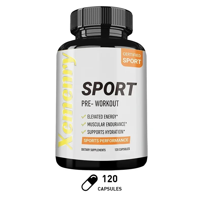 Sport Pre Workout Supplement - Increase Muscle Strength, Improve Athletic Performance, Reduce Fatigue, Muscle Building & Growth