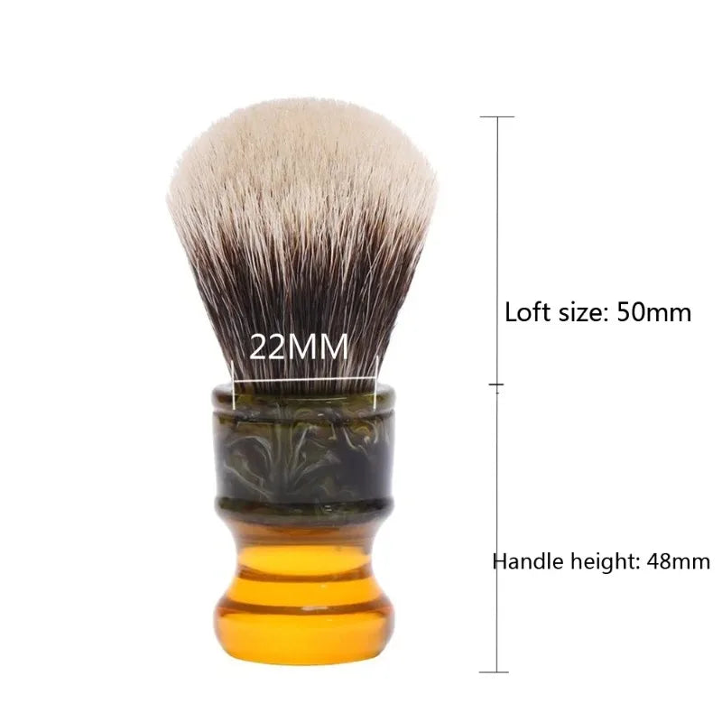 YAQI Retro 22MM Sagrada Familia Two Band Badger Hair Resin Handle Men Wet Shaving Brush High Quality Mature Male Shaving Brush