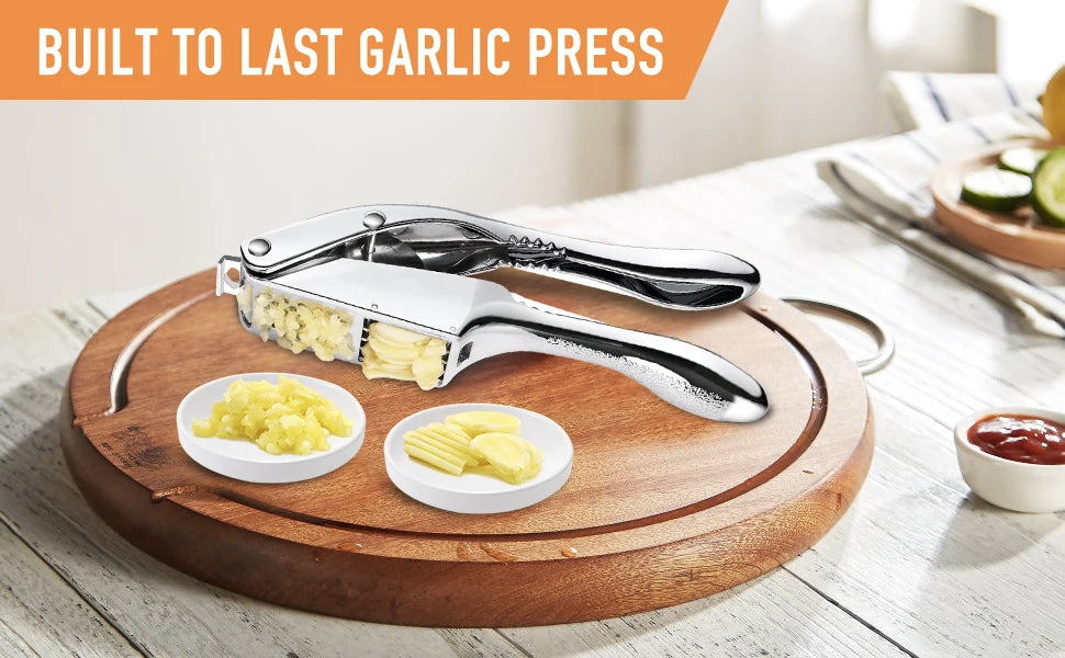 Garlic Crusher 2 in 1 stainless steel garlic minced garlic slices kitchen high quality easy to clean kitchen extrusion tool