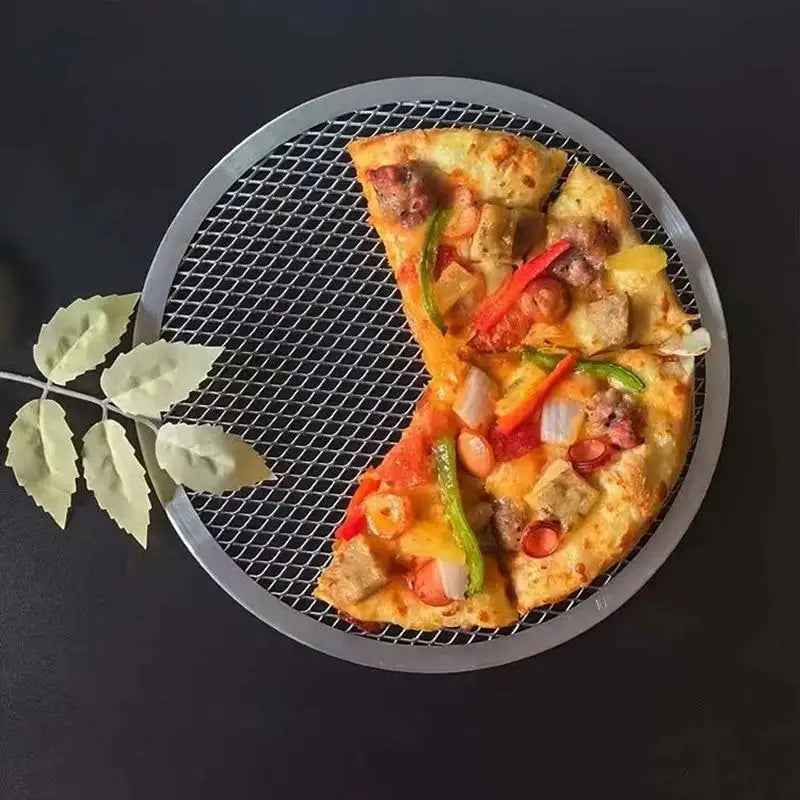 1PC 6-20 Inch Pizza Screen Pan Metal Net Non Stick BakingTray New Seamless Aluminum Alloy Metal Net Bakeware Kitchen Pizza Tools