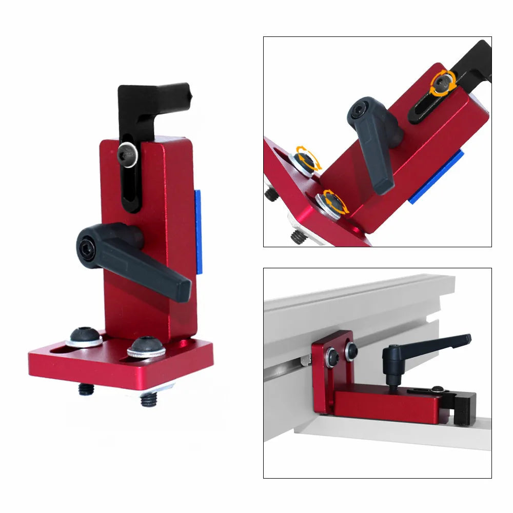 Aluminium Profile Fence 75 Type Miter Track T-track Backer 30-80CM Sliding Brackets T-Slot for Table Saw Woodworking Workbench