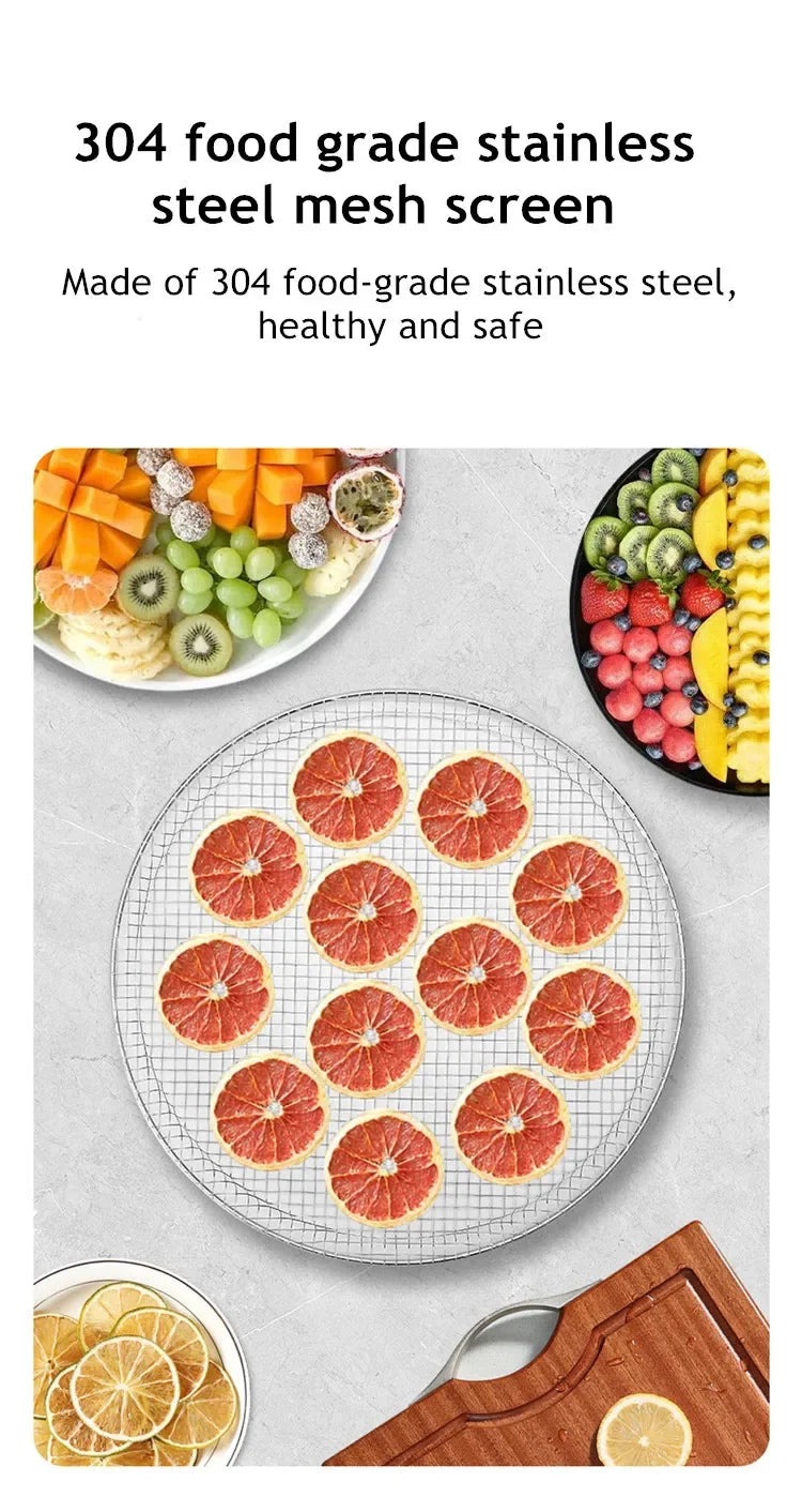 10/12/16 Tier Rotary Food Dehydrator Smart Commercial & Home Dryer for Fruit, Veg, Meat, Snacks, Herbs