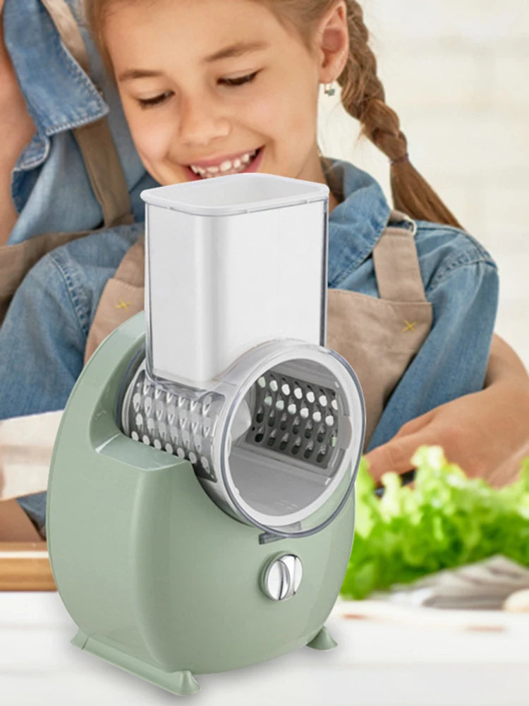 Electric Potato Chopper Household Gadgets 3-in-1 Multifunctional Potato Shredder Carrot Cheese Rechargeable Kitchen Accessories