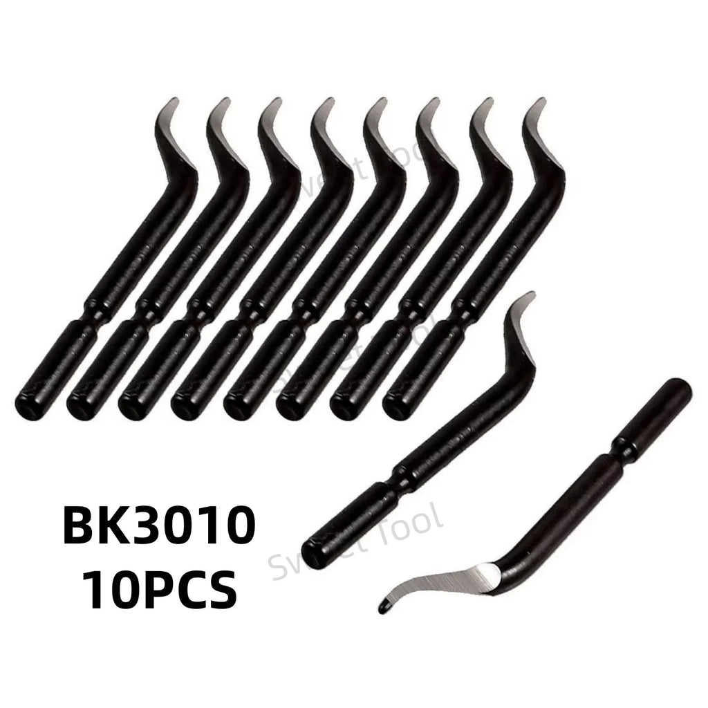 Deburring Tool Set RB1000 Black Metal Handle with 1/10/11 Swivel Blades for Metal PVC Plumbing 3D Printing Plastic Copper Resin