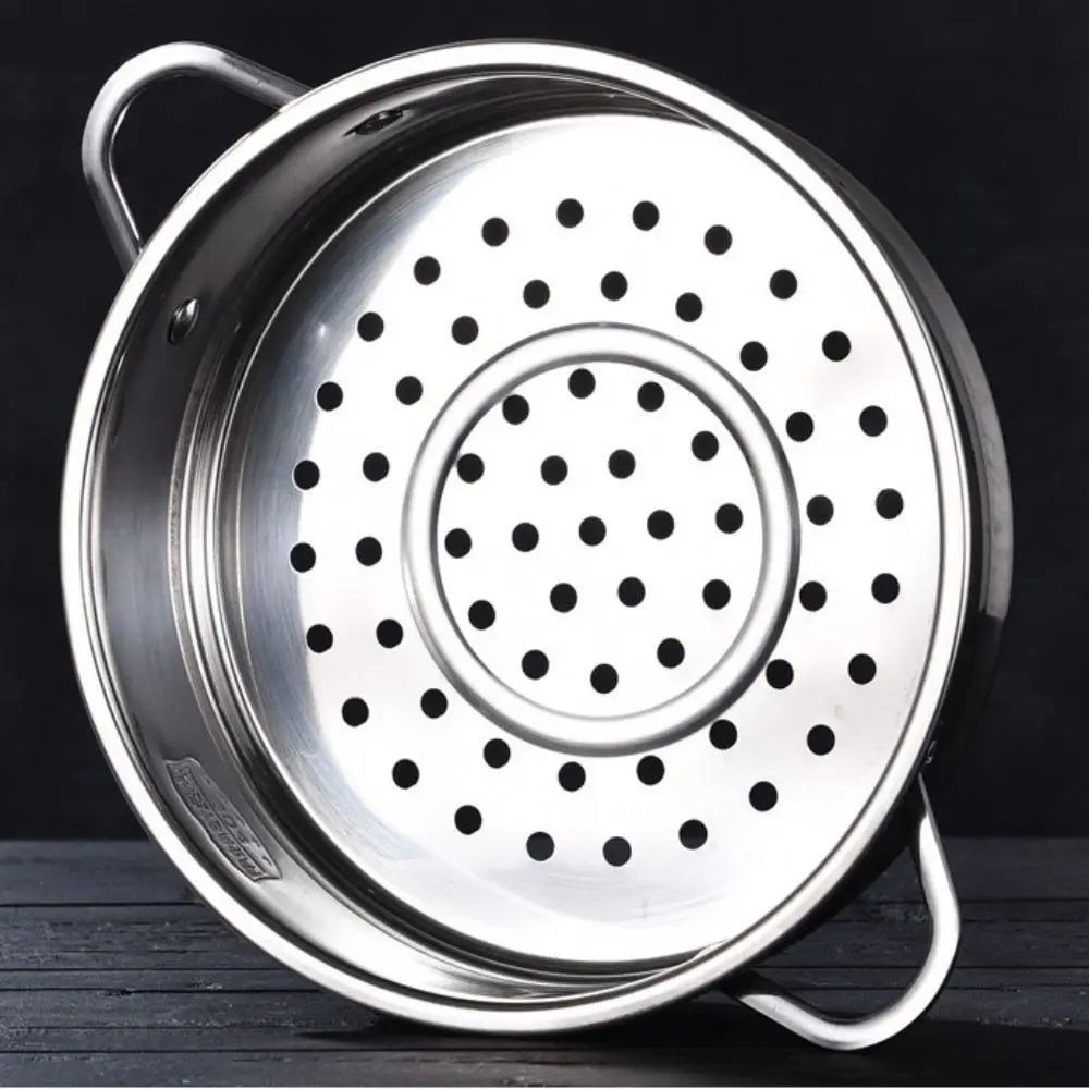 New 304 Stainless Steel Steamer Basket Thickened 16-32cm Food Steam Rack Generic Safe Material Drain Basket Home Cooking