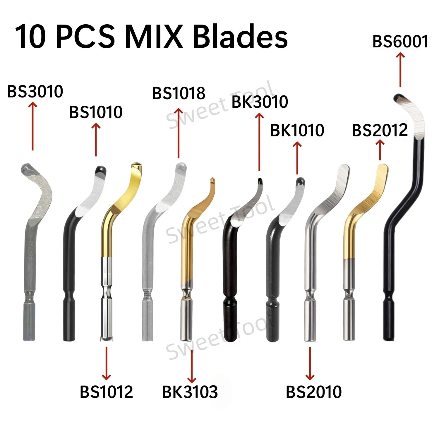 Deburring Tool Set RB1000 Black Metal Handle with 1/10/11 Swivel Blades for Metal PVC Plumbing 3D Printing Plastic Copper Resin