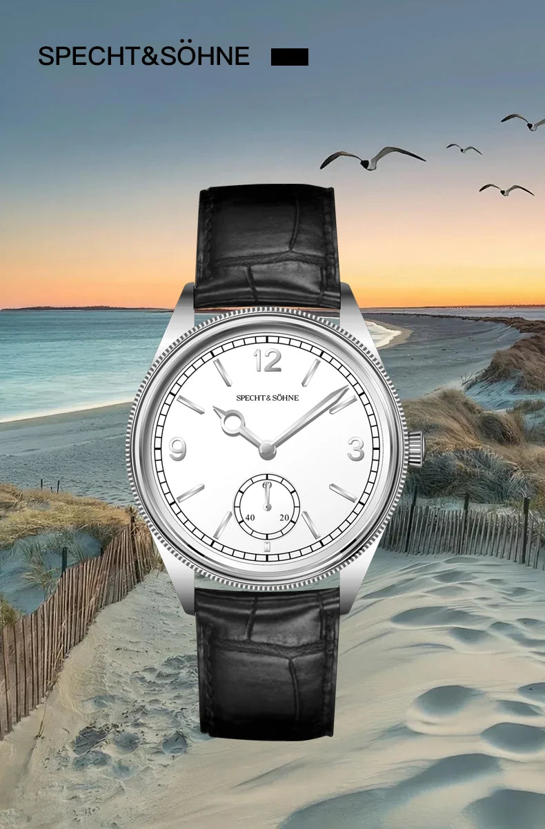 New Fashion Specht & Söhne 38.5MM Mechanical Watches For Men Seagull Movt Sapphire Crystal Business Watch Relogio Masculino