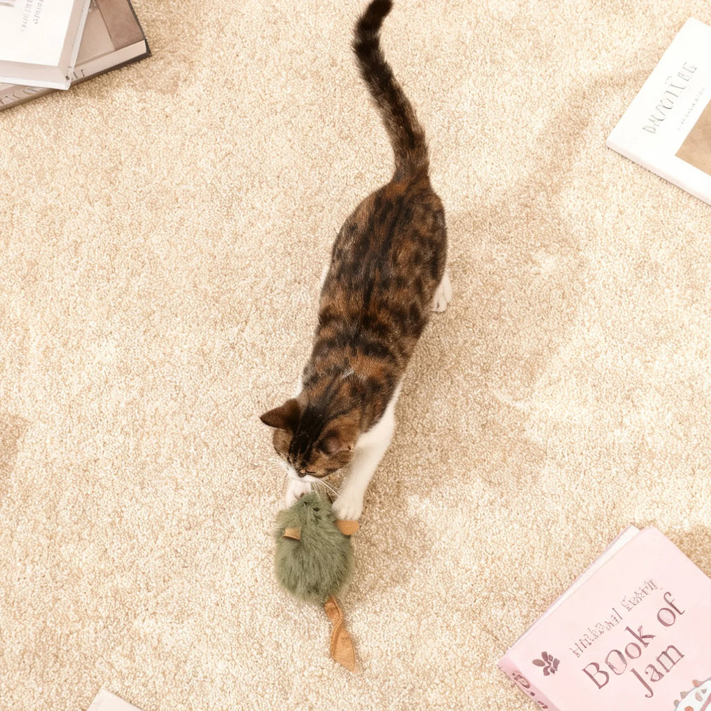 10/1PCS Interactive Mouse Plush Cat Chew Toy Squeaky Imitation Mice Bite-resistant Kitten Toy Interactive Plush Cat Toy Supplies