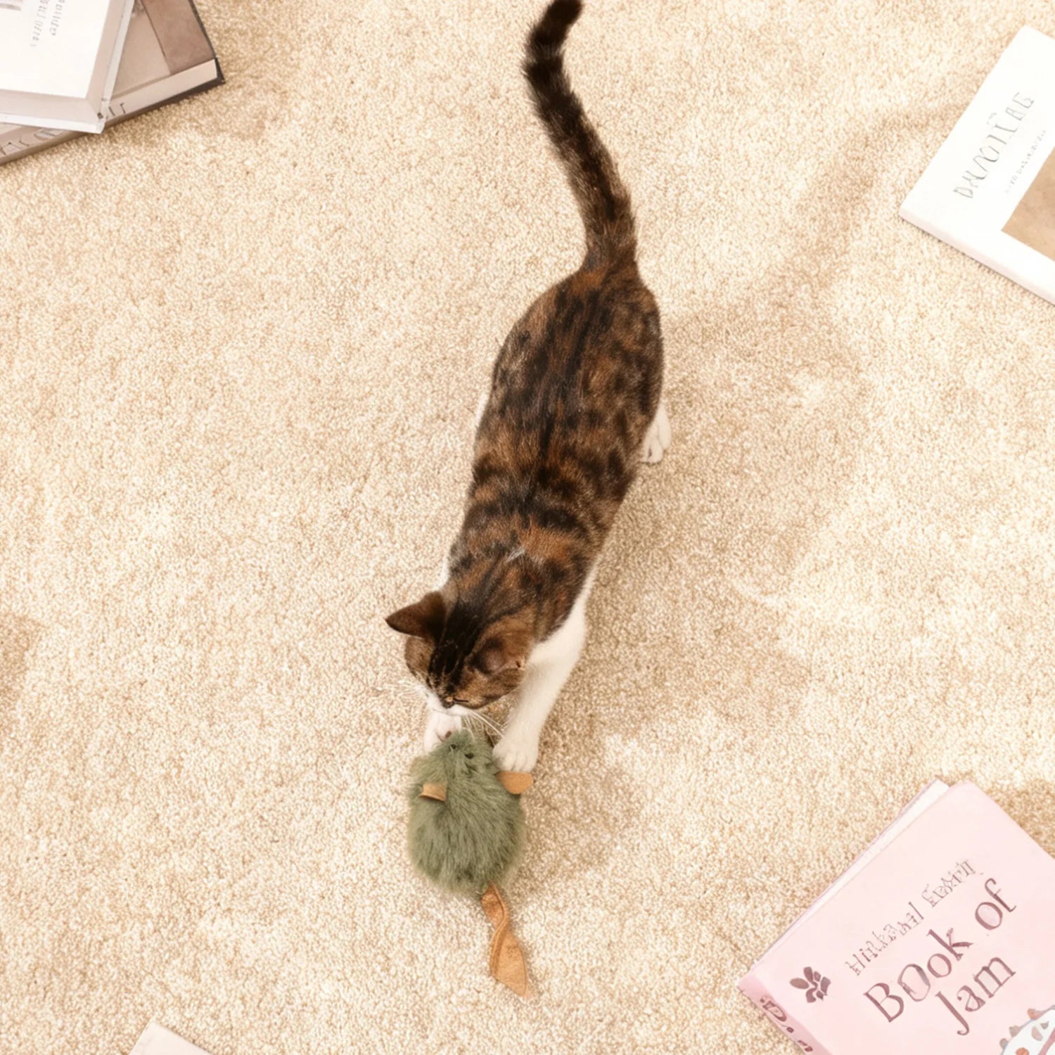10/1PCS Interactive Mouse Plush Cat Chew Toy Squeaky Imitation Mice Bite-resistant Kitten Toy Interactive Plush Cat Toy Supplies