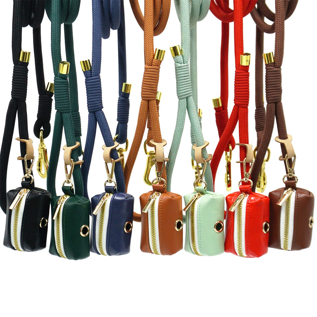 Coffee PU Leather Collar and Leash for Dogs Personalized Dog Collar for Small Medium Large Dogs Adjustable Necklace for Yorkies