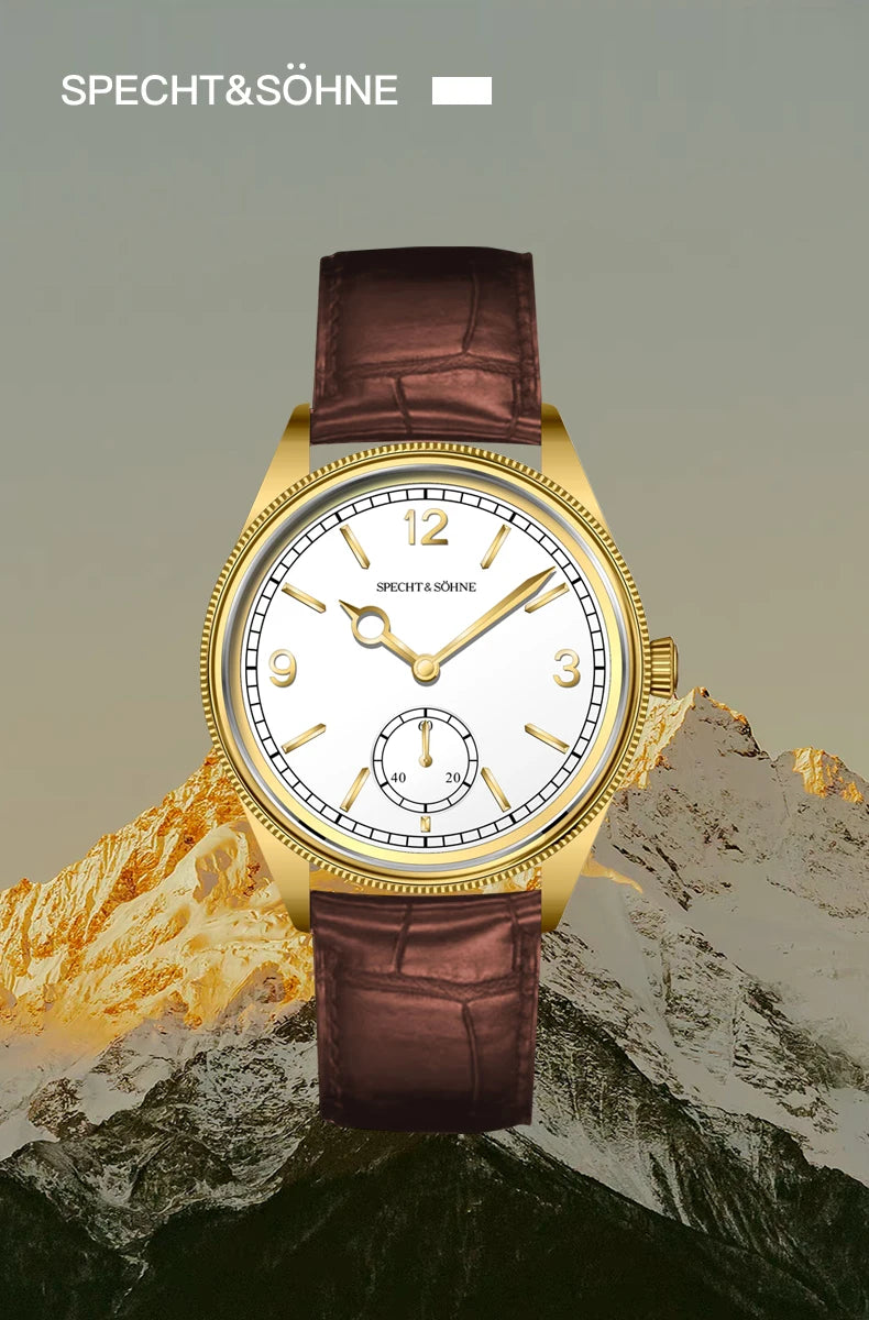 New Fashion Specht & Söhne 38.5MM Mechanical Watches For Men Seagull Movt Sapphire Crystal Business Watch Relogio Masculino