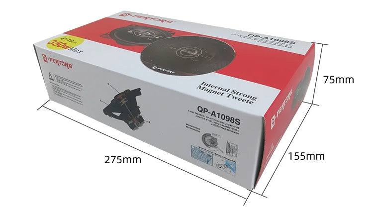 A Pair of 4" Coaxial Speaker 4-Way 350W Max Music Power Subwoofer Nominal Power 35W Impedance 4 Ohms for Audio Systems