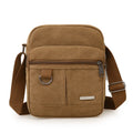 Casual Canvas Shoulder Bag for Men Business Crossbody Small Backpack Soft Handle Zipper Closure Leisure Style Mid-Year New