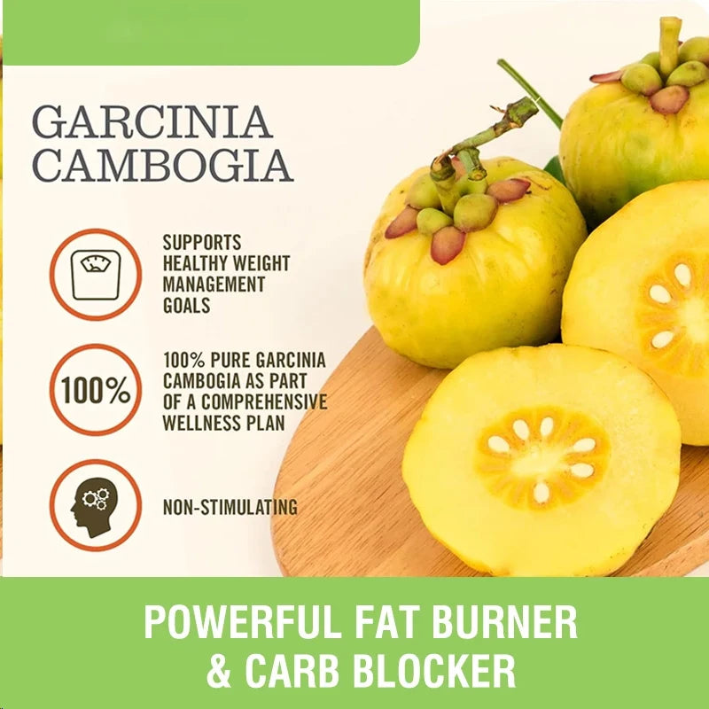 Garcinia Cambogia Extract 2 Month Supply - Helps Suppress Appetite, Suitable For Vegetarians - 120 Capsules