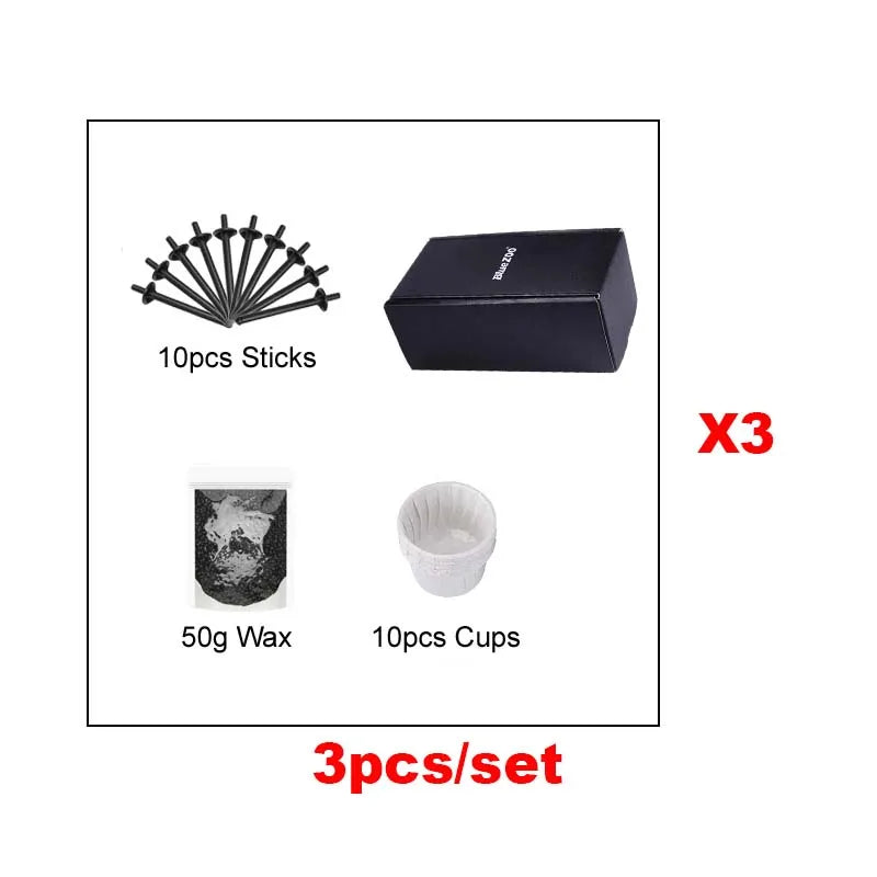 1/3Set 50g Nose Ear Hair Removal Wax Kit Painless & Easy Mens and Women Nasal Waxing Lightweight Portable Hair Removel Tools