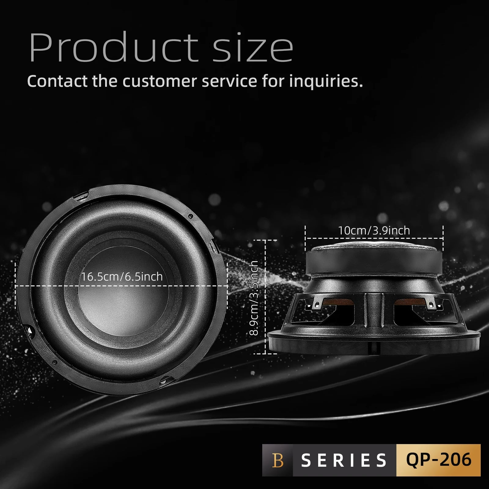Q-PERTORS 6.5/8 Inch 200W/220W Car Subwoofer Audio Speaker for Car Home Theater System Upgrade Stereo Component Modification