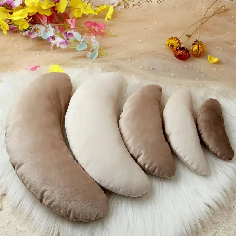 Newborn Studio Photography Props 5-Piece Set Crescent Pillow Baby Posing Cushion Shooting Accessories For Infant Boys And Girls