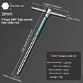 T/L Torx Screwdriver T-Type Allen Hex Wrench 2/2.5/3/3.5/4/4.5/5/6/8/10MM Extended T-Type Chrome Spanner Socket Wrench Hand Tool