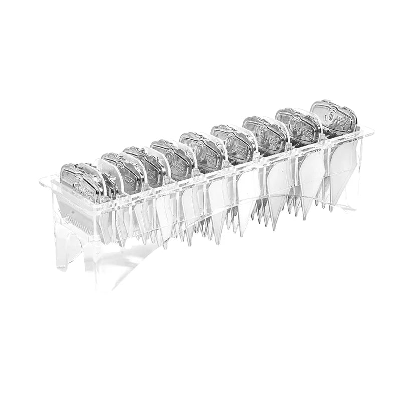 10 Piece Set Barbershop Hairdressing Electroplating Haircut Limit Comb Trimmers Positioning Comb Salon Styling Tool Bring A Box