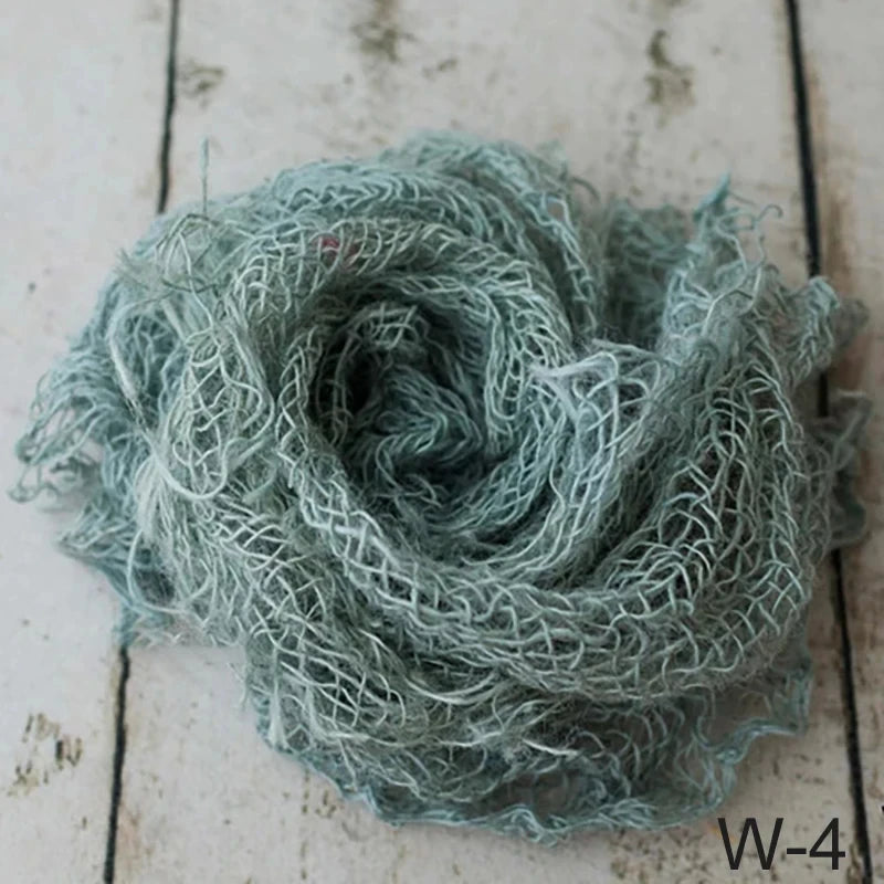 Newborn Photography Props Handmade Twine Net Folding Linen Blanket Mat Background Photo Decoration Studio Shooting Accessories