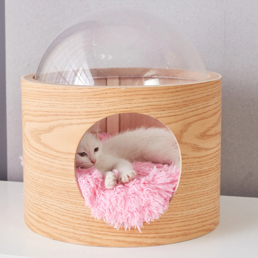 Space Clear Capsule Bed for Cats Hammock Climbing Frame Tree Clear Furniture Pet Playground