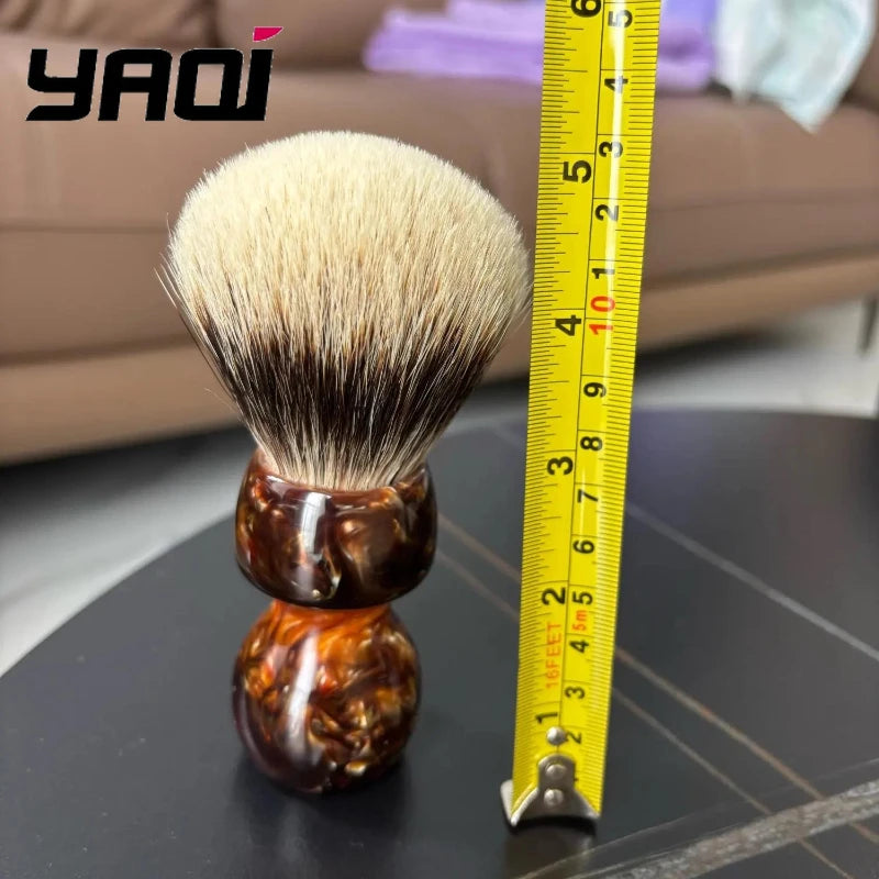 YAQI Caramel 26MM Two Band Badger Hair Men Wet Shaving Brush Shaving Brush For Men Shaving Foam Brush