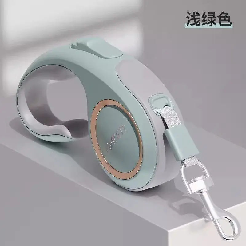 Automatic Retractable Dog Leash 5 Meters Long Teddy Dog Walking Rope Polyester Material for Small to Medium Sized Dogs