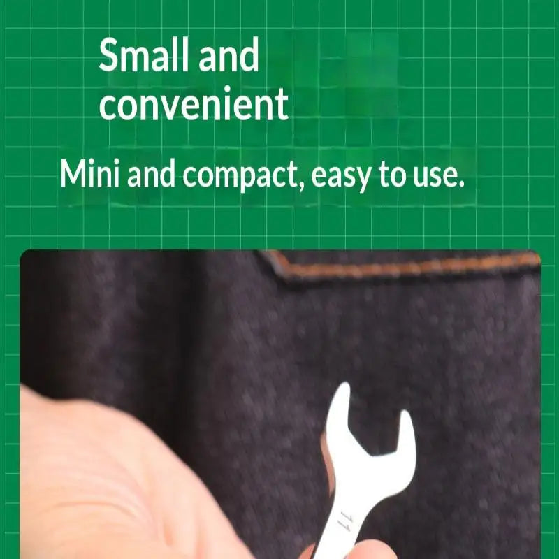 1/8/10Pcs Mini Thin Stainless Steel Double Open-end Wrench 5-11mm Dual-purpose Wrench For Repair Hand Tool Accessory