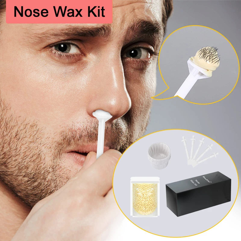 Wax beanPortable Painless Nose Wax Kit For Men & Women Nose Hair Removal Wax Set Paper-Free Nose and Ear Hair Removal Kit
