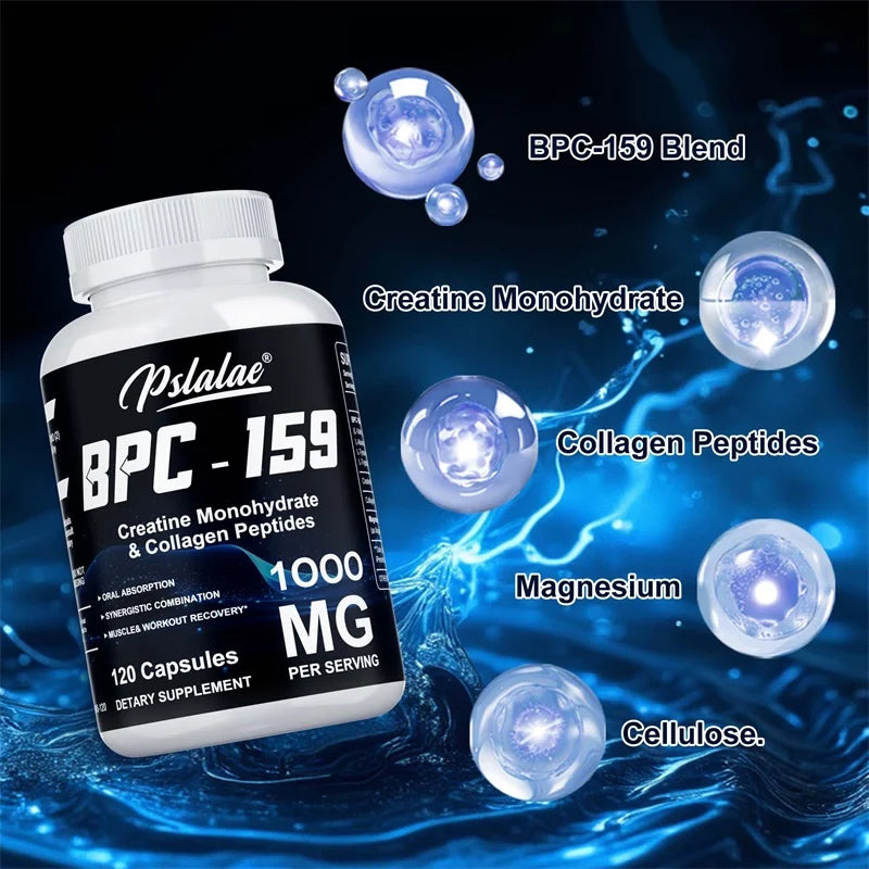 BPC-159, with Creatine Monohydrate & Collagen Peptides - Enhance Exercise Recovery, Relieve Muscle Soreness,Joint Pain Relief
