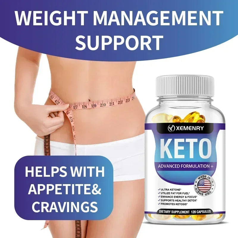 Keto Capsules - Weight & Fat Management, Burn Belly Fat, Detoxification, Digestion, Immunity