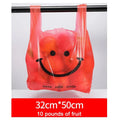 200-50Pcs Plastic Shopping Bags with Handle  3 Sizes Supermarket Shopping Convenient Reusable Bag Kitchen Storage Plastic Bag