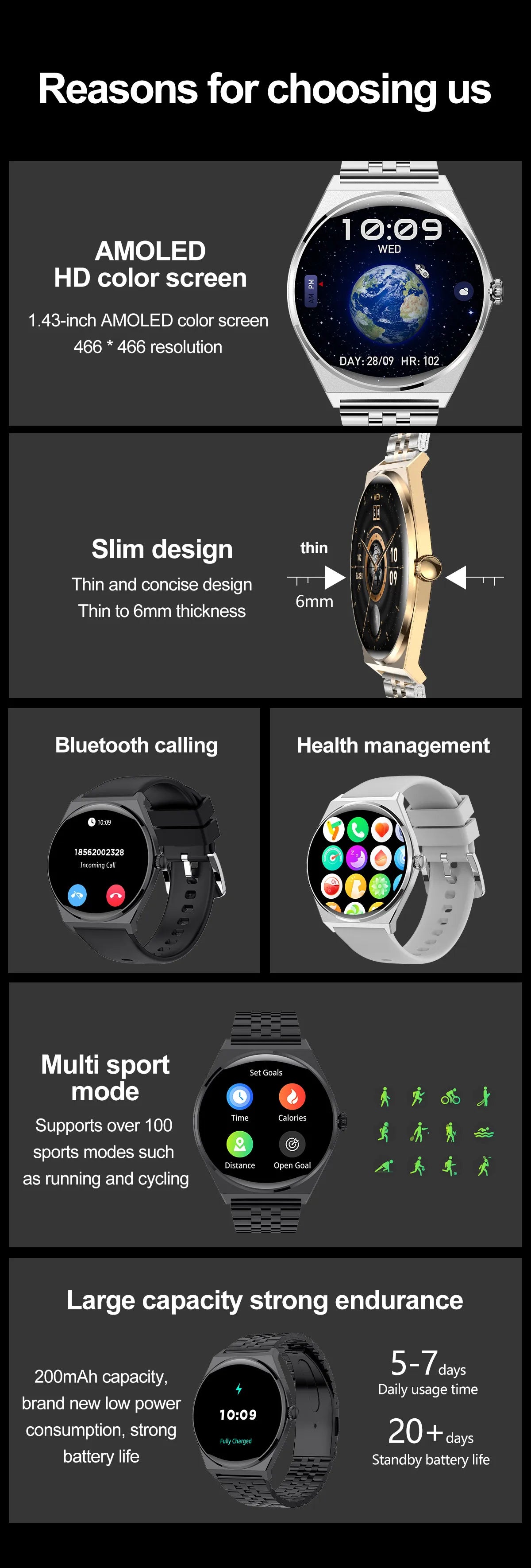 DAORKOW New Ultra thin Wireless Call SmartWatch Women Watches Men Sports Fitness Tracker Heart Rate Smartwatches For Android IOS
