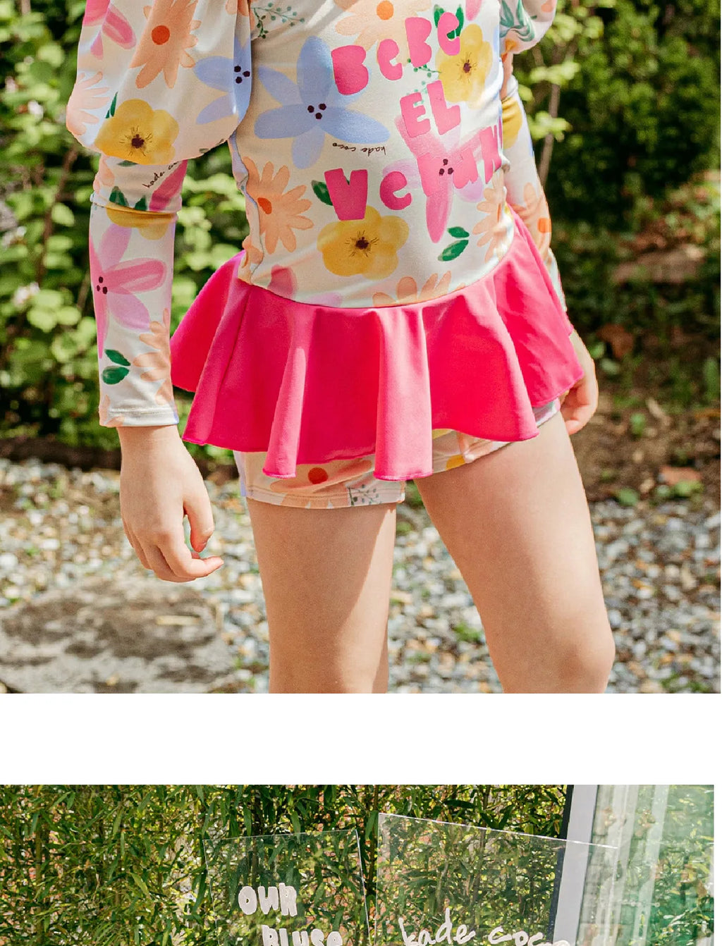 Swimming Suit for Girls Boys Cute Printed Long Sleeve Trousers Beach Swimwear for Kids Quick-dry Swimdress