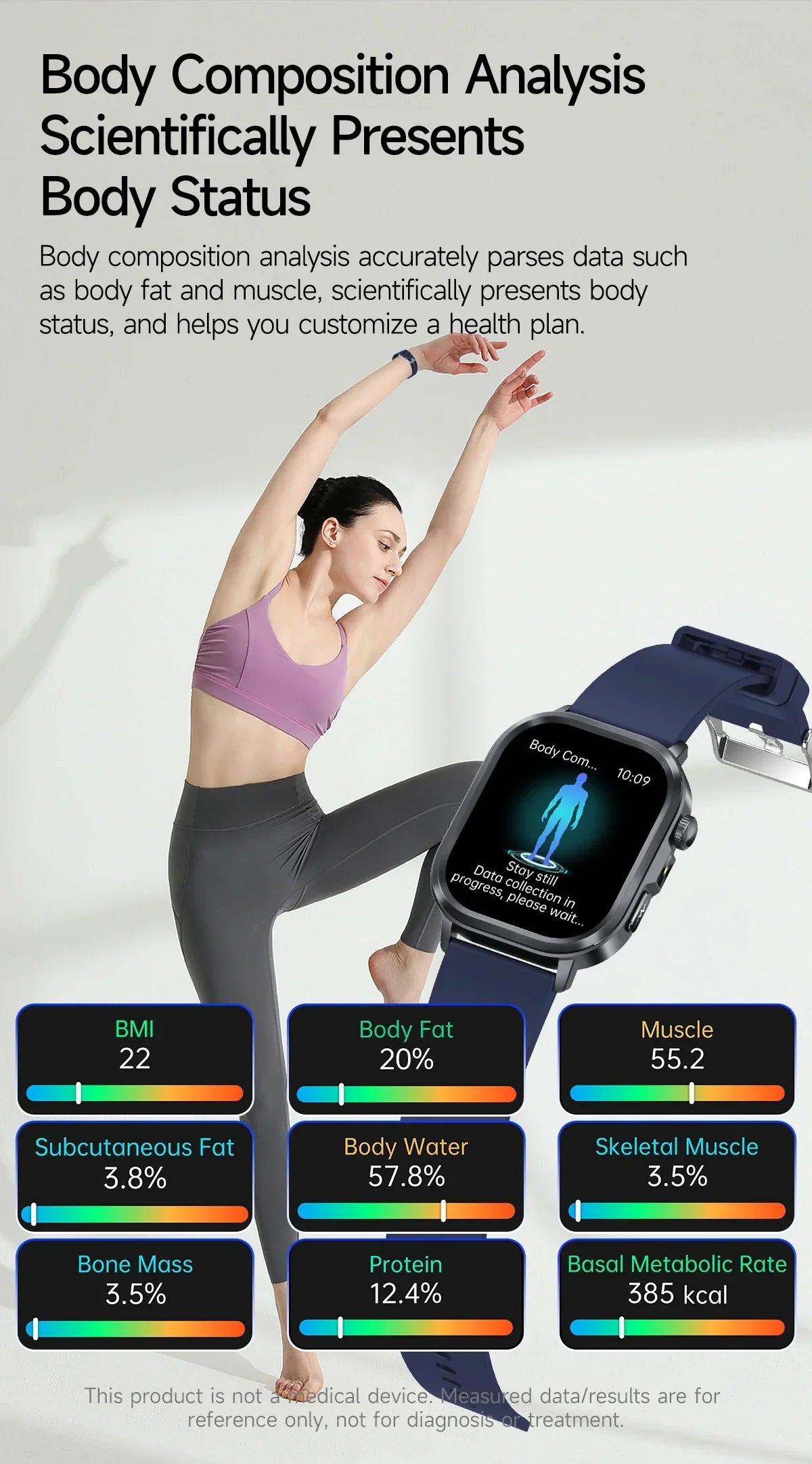 New Accurate Blood Pressure Smart Watch Uric Acid ECG+PPG Blood Oxygen Body Analysis Body Fat LED Flashlight smart watches 2025