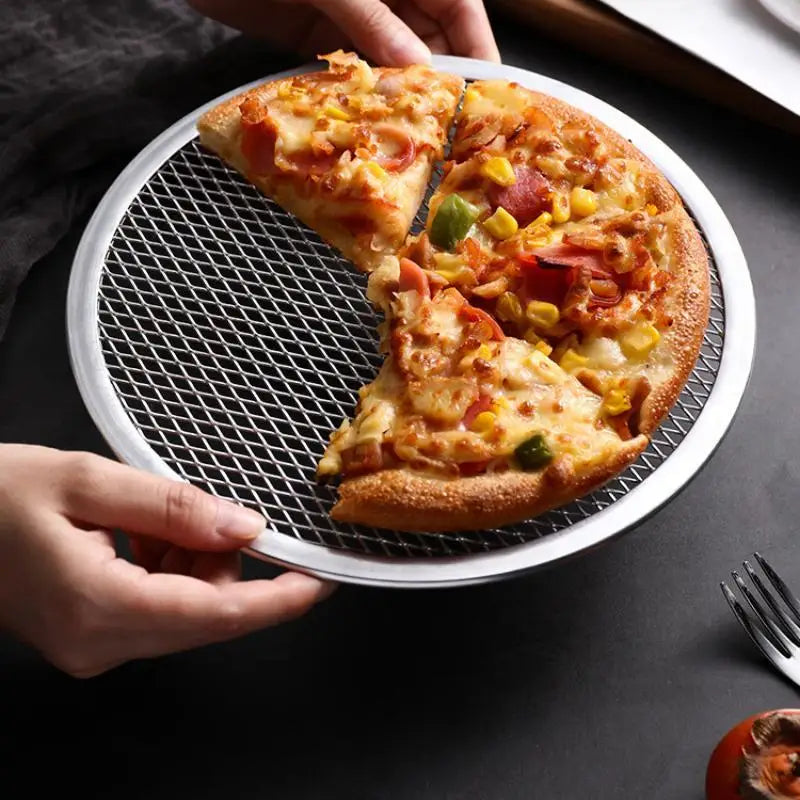1PC 6-20 Inch Pizza Screen Pan Metal Net Non Stick BakingTray New Seamless Aluminum Alloy Metal Net Bakeware Kitchen Pizza Tools