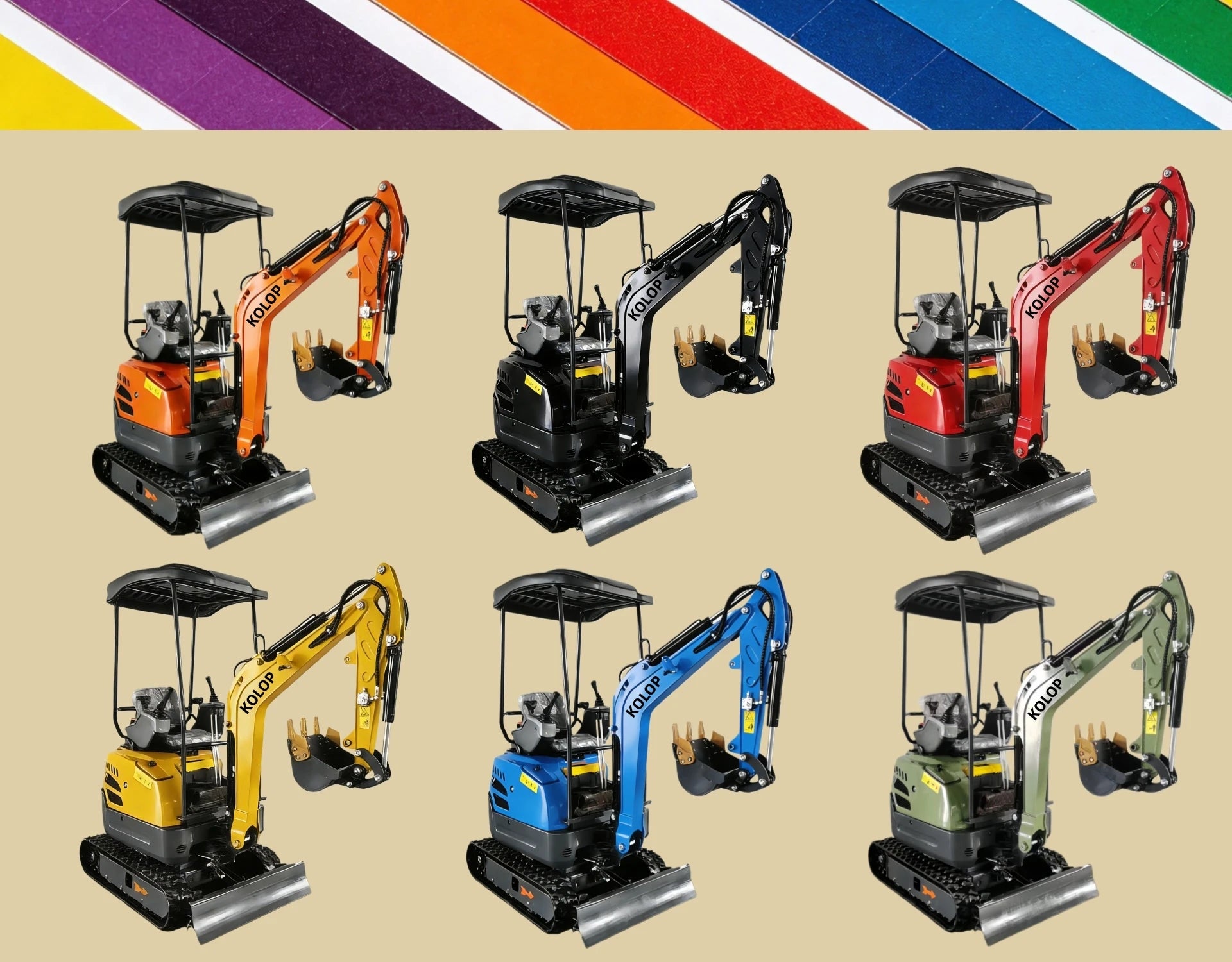 Enclosed Cab 2 Ton Mini Excavator 1 Ton Tracked Mini Digger Customized EURO 5 Kubota Yanmar Diesel Engine Fast Delivery