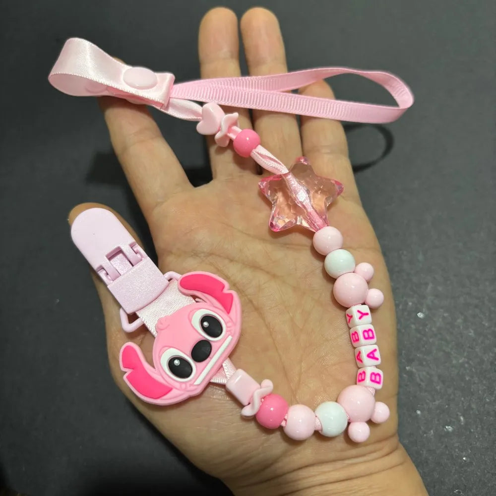 Baby pacifier (with dust cover) & cute anime print Newborn pacifier holder Baby gift for newborns Boys/Girls baby party gift