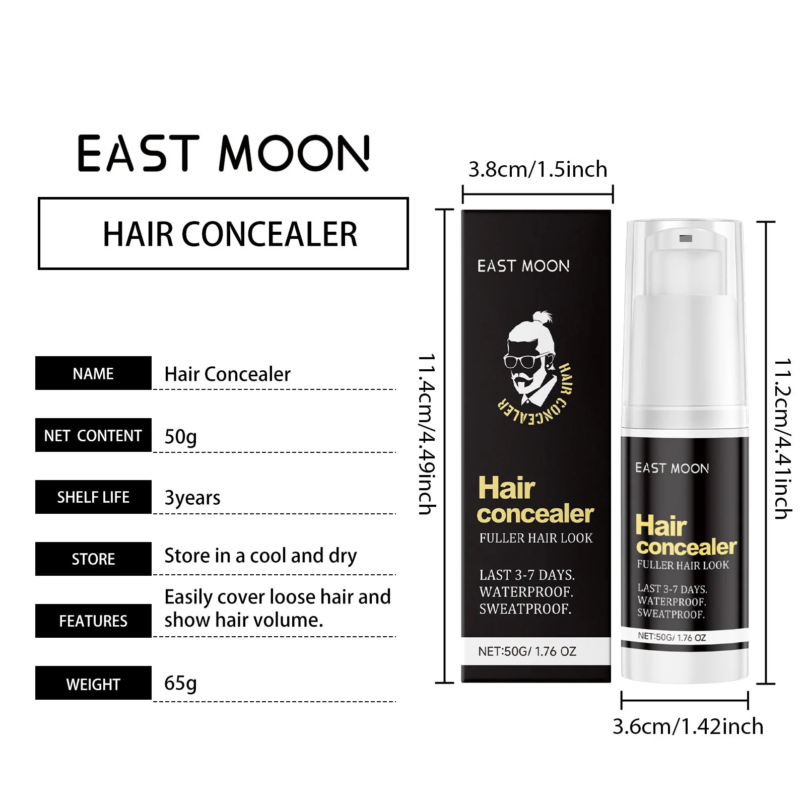 Hair Root Concealer Cream - Instant Hair Line Coverage, Long-Lasting Volume Boosting, Gentle Moisturizing & Nourishing