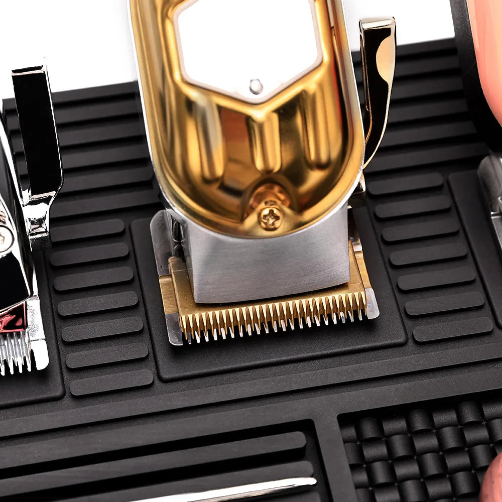 Barbershop Magnetic Hairdressing Tools Storage Mat Soft Rubber Antiskid Waterproof Pad Pro Barbershop Clippers Scissors Tool Mat