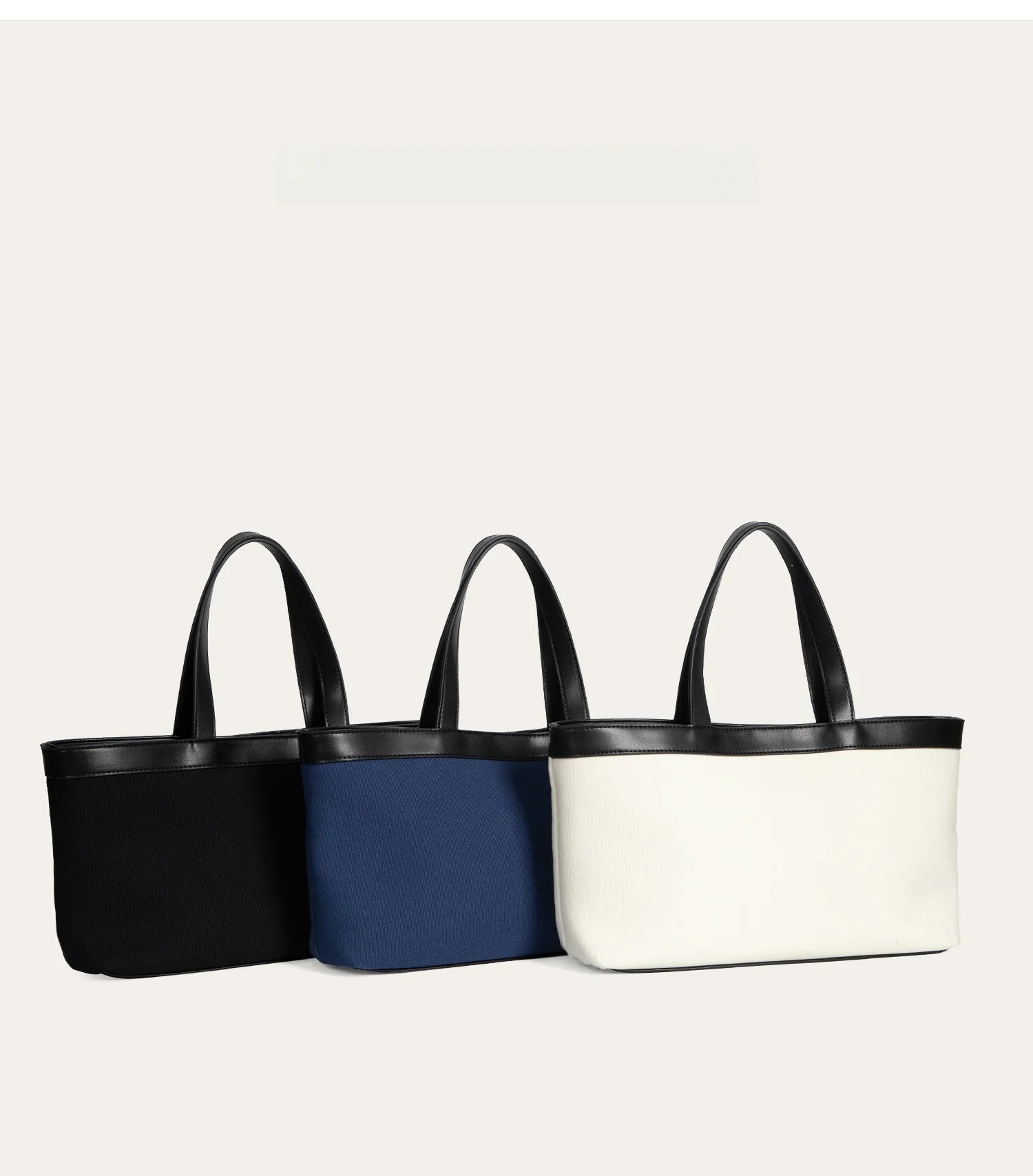 PEPPIHOME Women's Canvas Tote Bag Commuter Handbag Single Shoulder Bag Korean Style Summer New Arrival Soft PU Leather
