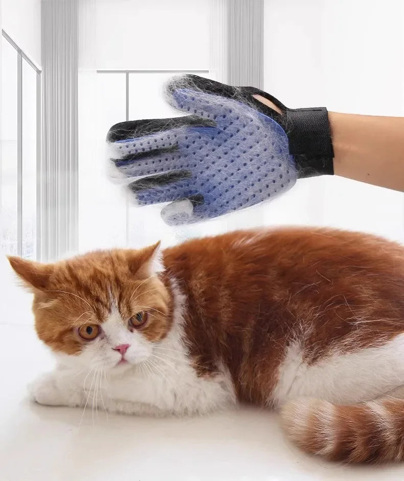Pet Hair Glove Comb Pet Dog Cat Grooming Cleaning Glove Deshedding Hair remover Massage Brush Animal Supplies Cat Accessoies