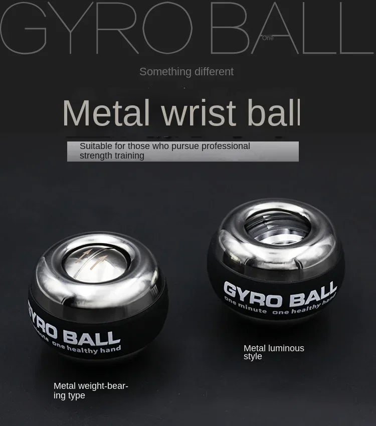 All metal  wrist gyro forearm strength led gyro ball arm muscle fitness training equipment Intensify Professional training