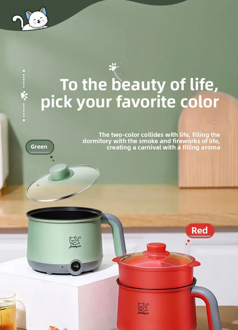 Mini Multi-Function Electric Cooker Small Integrated Steaming And Cooking Dormitory Noodles Home Use Single Person Mini Electric